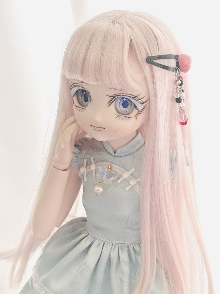 揺れるドール用ヘアピン no.3 【おちゃいな風ラブリー】