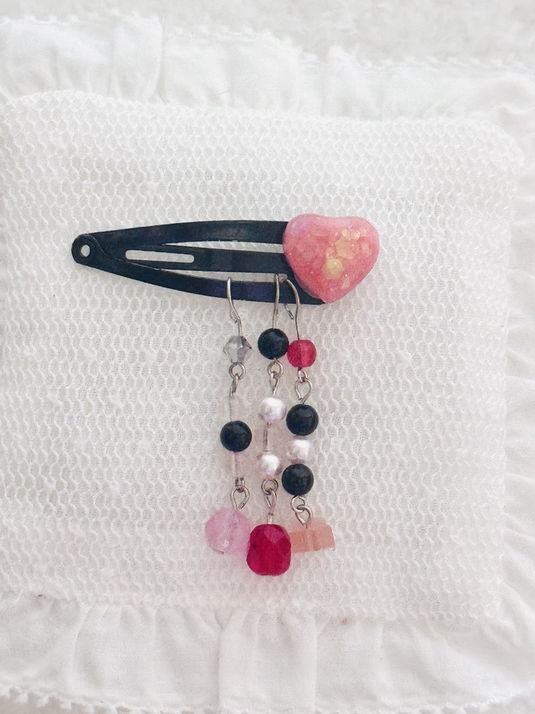 揺れるドール用ヘアピン no.3 【おちゃいな風ラブリー】