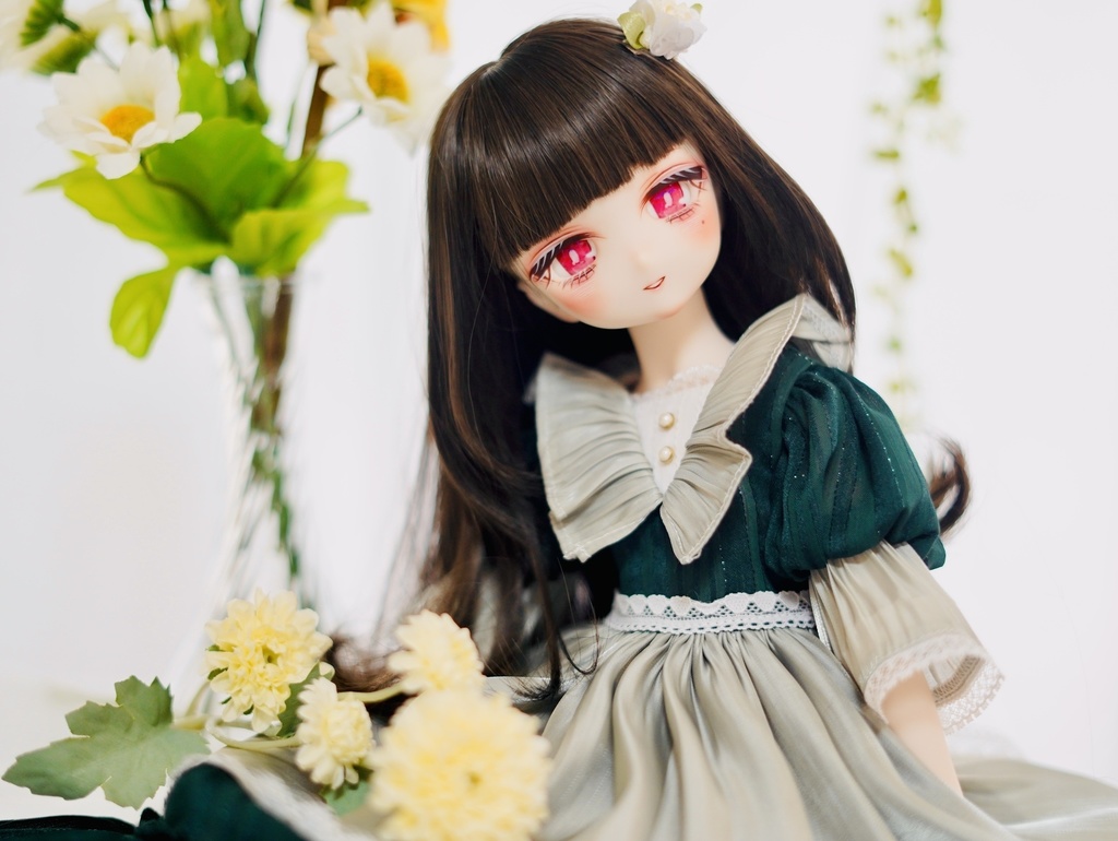 DDH-27 カスタムヘッド セミホワイト ソフビ盛り おまけアイ 泣きぼくろ おっとり和風ちゃん