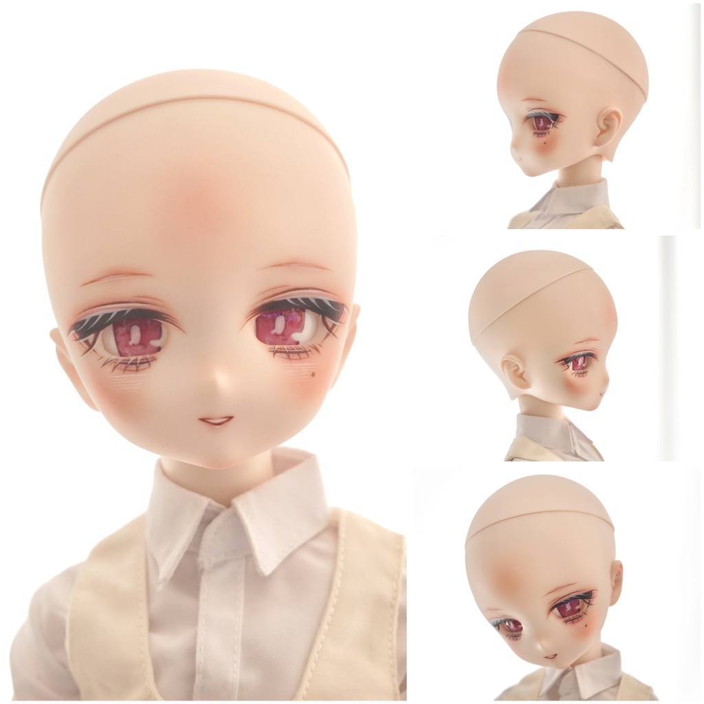 DDH-27 カスタムヘッド セミホワイト ソフビ盛り おまけアイ 泣きぼくろ おっとり和風ちゃん