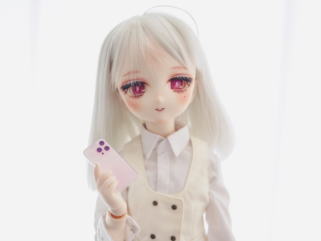 DDH-27 カスタムヘッド セミホワイト ソフビ盛り おまけアイ 泣きぼくろ おっとり和風ちゃん