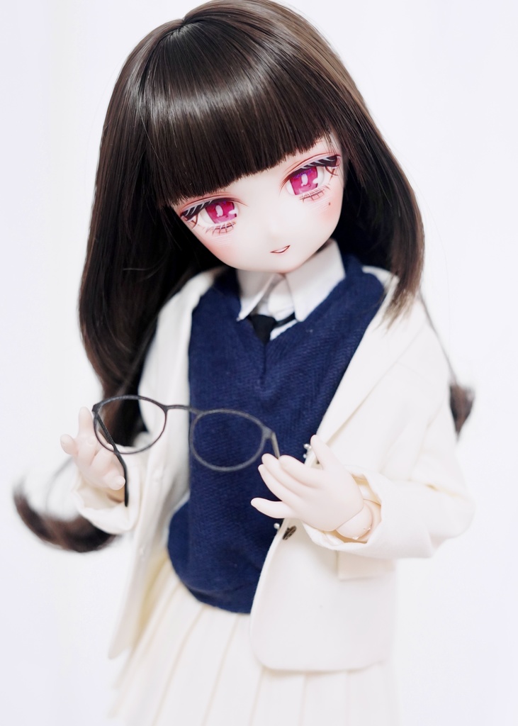 DDH-27 カスタムヘッド セミホワイト ソフビ盛り おまけアイ 泣きぼくろ おっとり和風ちゃん