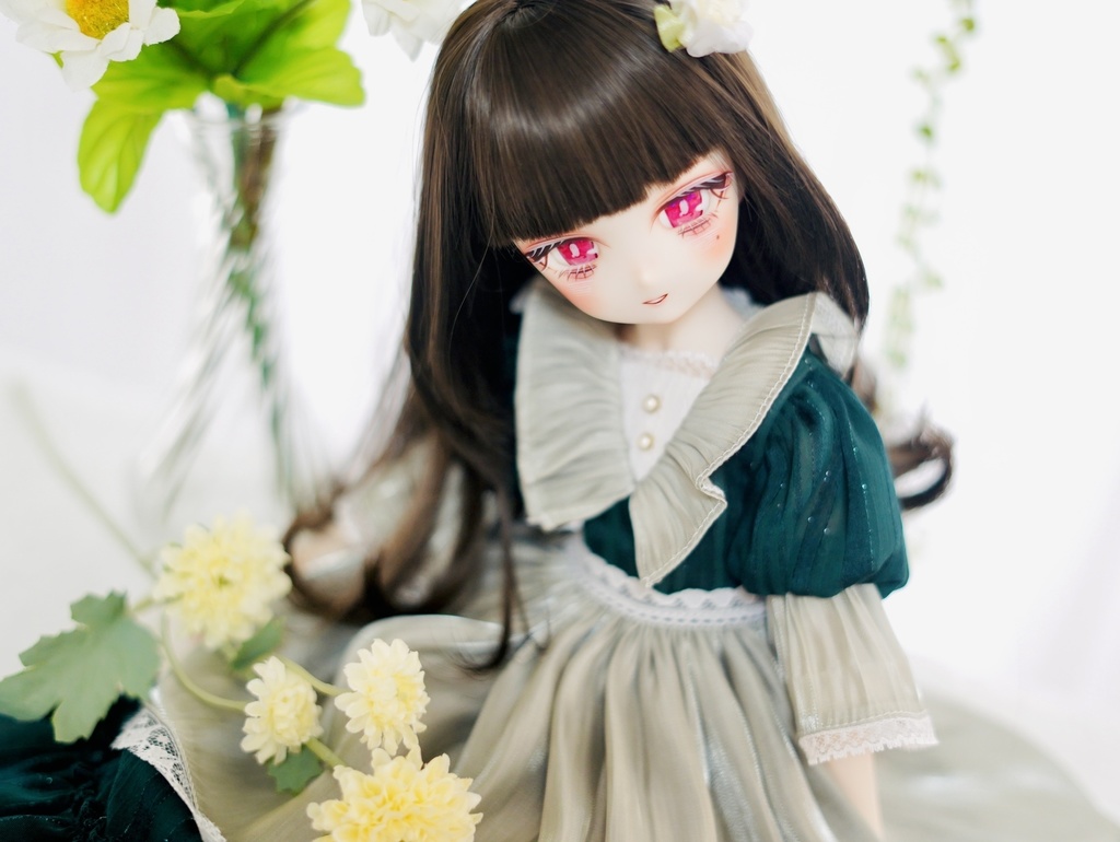 DDH-27 カスタムヘッド セミホワイト ソフビ盛り おまけアイ 泣きぼくろ おっとり和風ちゃん
