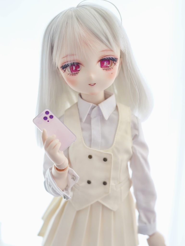 DDH-27 カスタムヘッド セミホワイト ソフビ盛り おまけアイ 泣きぼくろ おっとり和風ちゃん