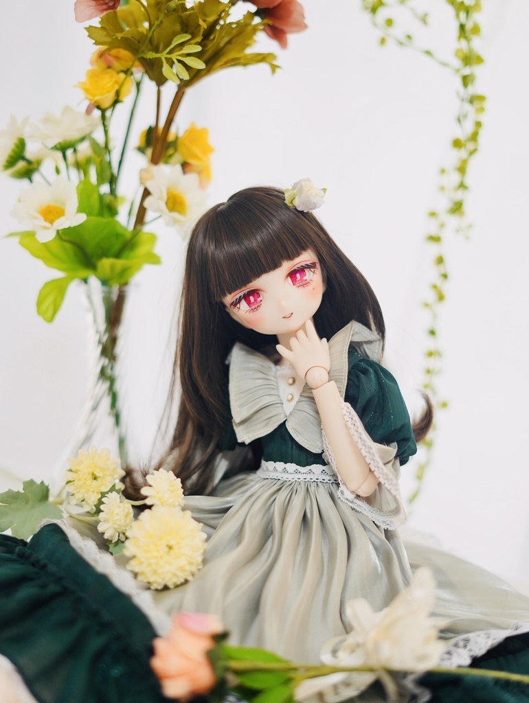 DDH-27 カスタムヘッド セミホワイト ソフビ盛り おまけアイ 泣きぼくろ おっとり和風ちゃん