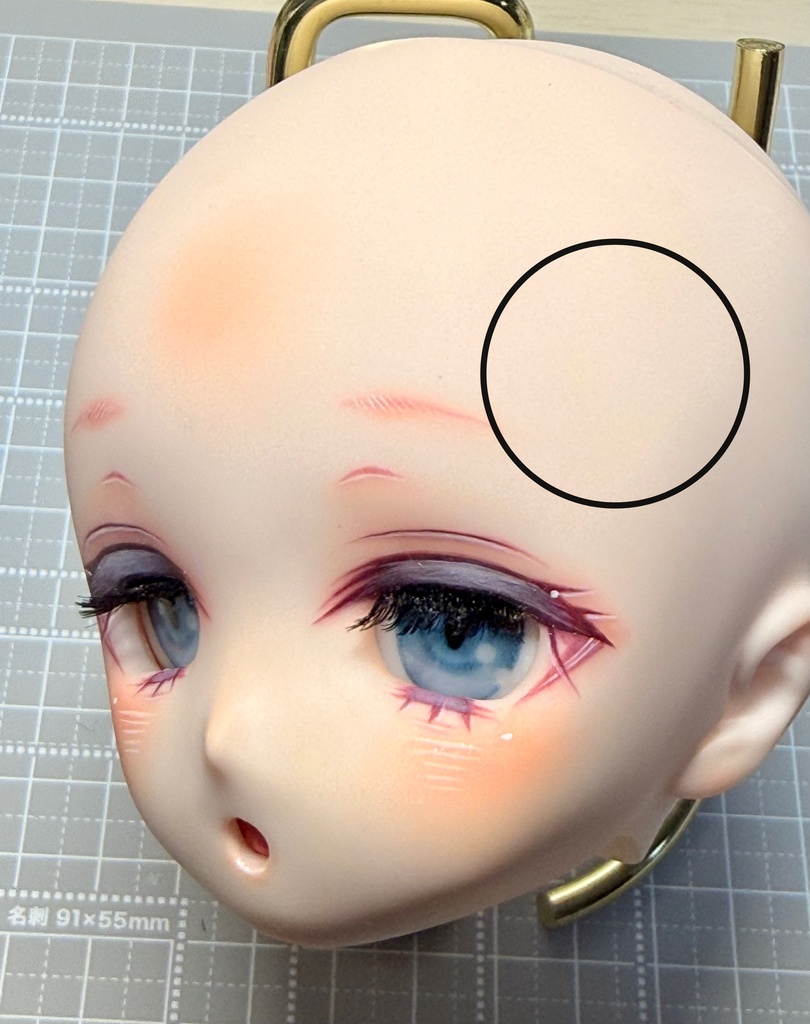 DDH-01 カスタムヘッド ソフビ盛り おまけアイ アイラッシュ付き 難あり
