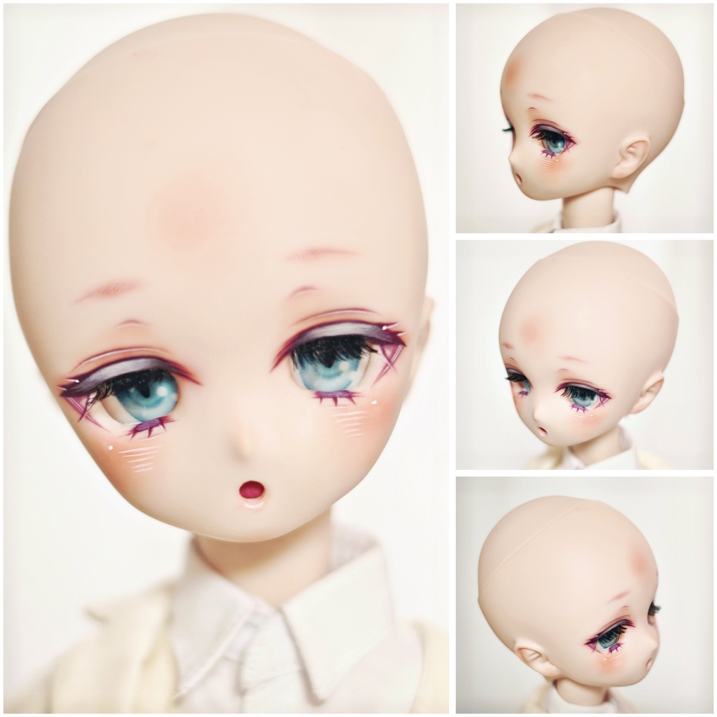DDH-01 カスタムヘッド ソフビ盛り おまけアイ アイラッシュ付き 難あり