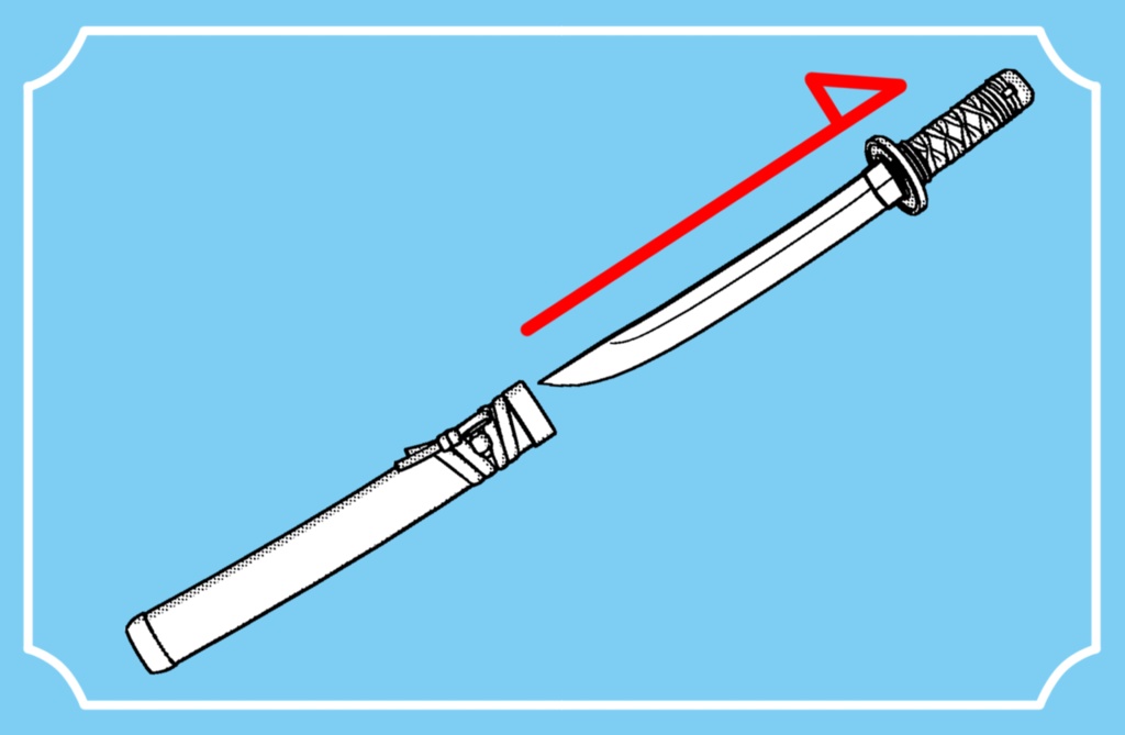 【クリスタ3D素材】日本刀・短刀のセット katana