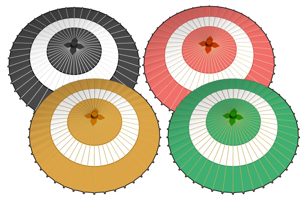 【クリスタ3D素材】和傘 Japanese umbrella
