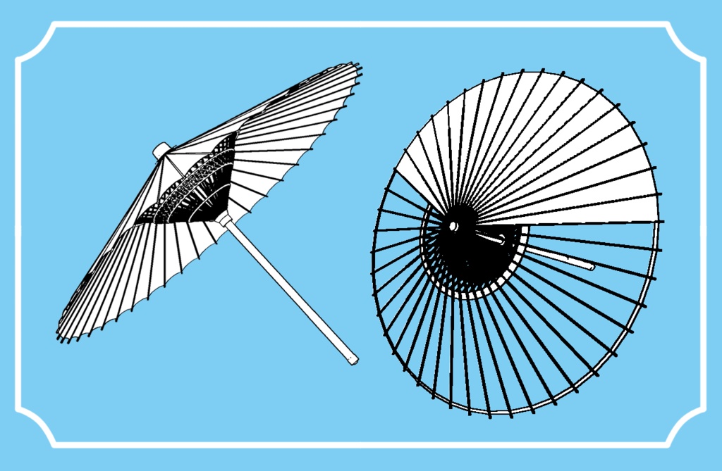 【クリスタ3D素材】和傘 Japanese umbrella