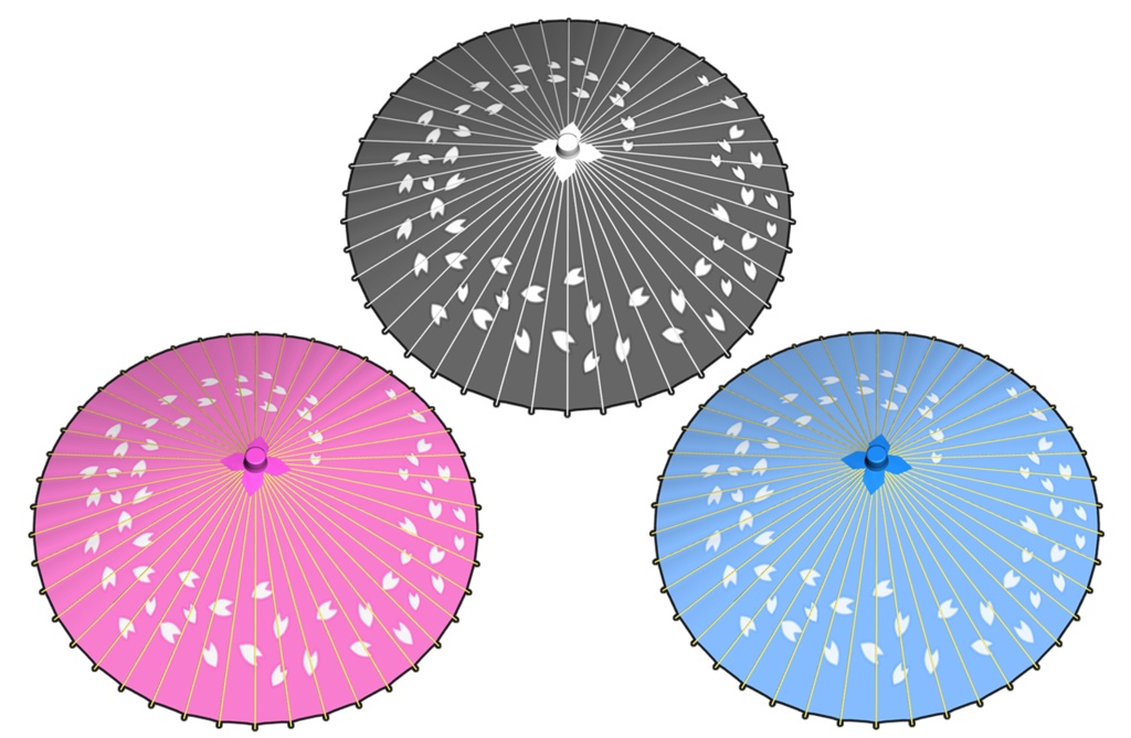 【クリスタ3D素材】和傘 Japanese umbrella