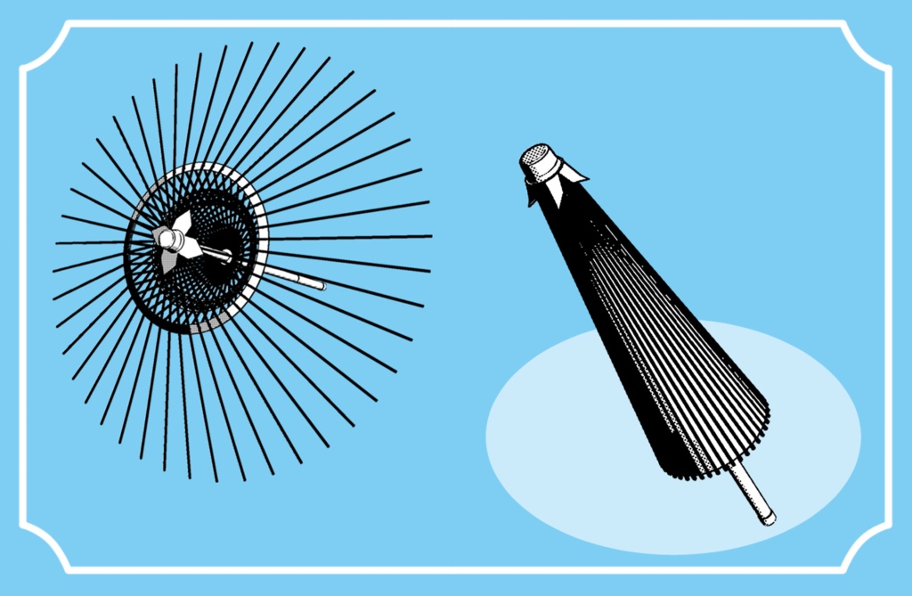 【クリスタ3D素材】和傘 Japanese umbrella