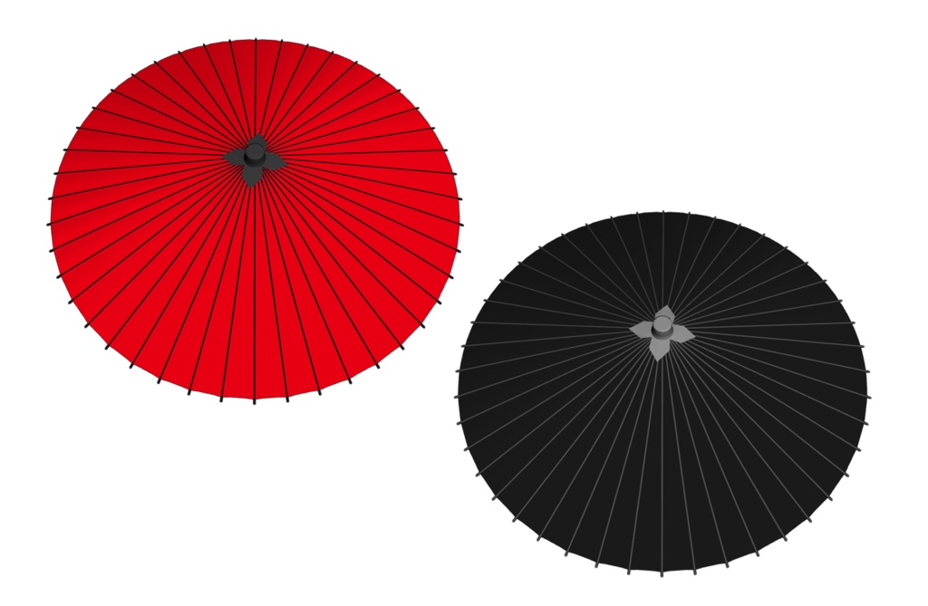 【クリスタ3D素材】和傘 Japanese umbrella