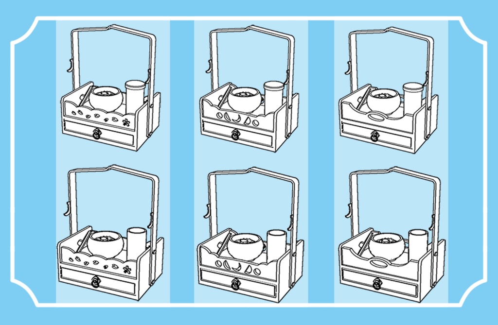 【クリスタ素材】キセルと煙草盆のセット !長キセルおまけ!