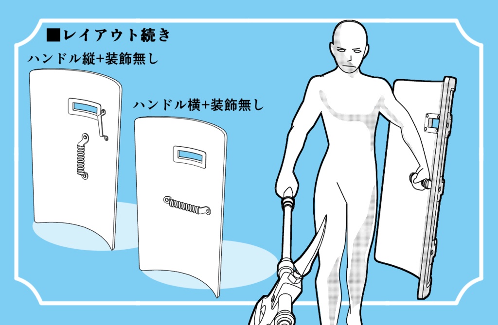 【3D素材集】盾・シールド4種セット shield RPG異世界探索に!