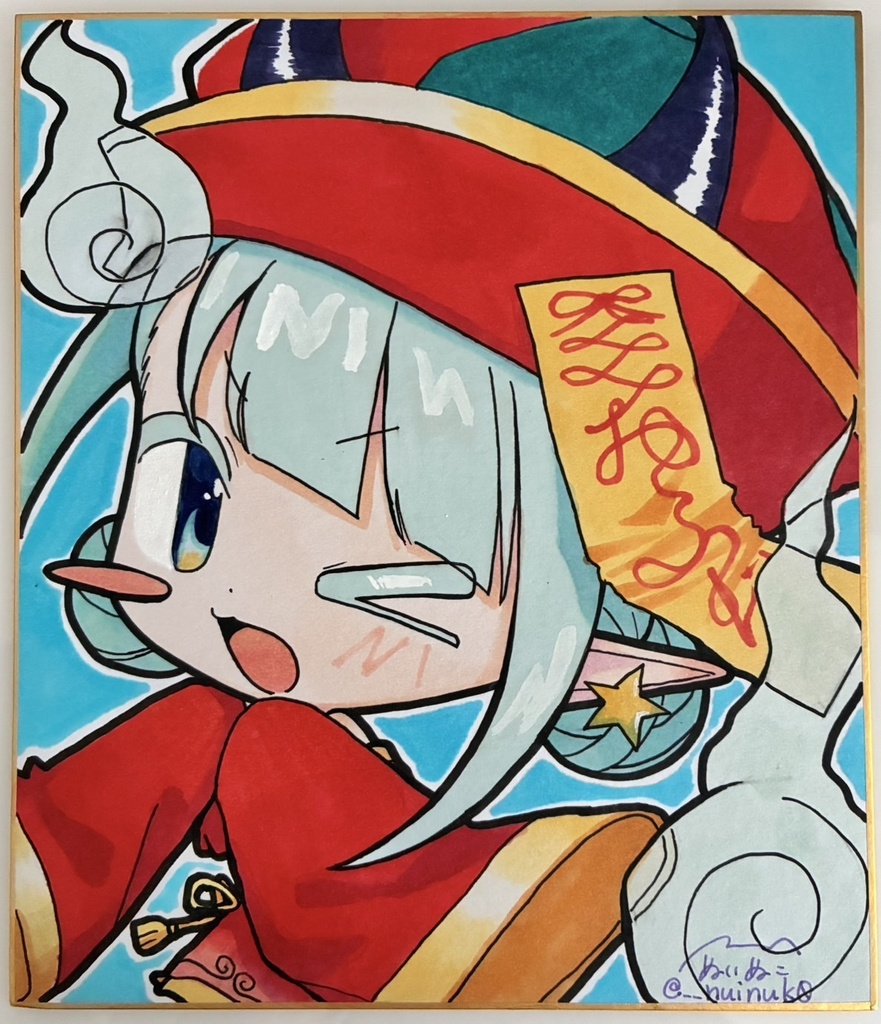 ぬいぬこ©︎キョンシーの姿【色紙】