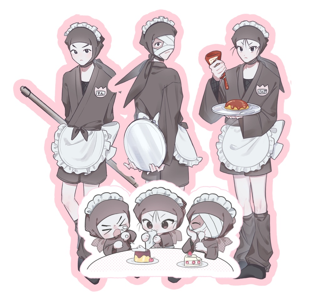 タソガレメイドステッカーセット