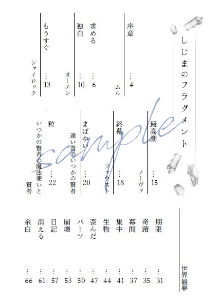 【頒布終了】しじまのフラグメント【mhyk夢】
