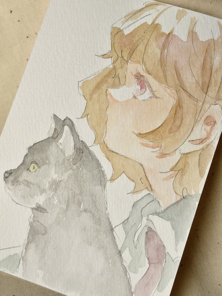 ポストカードサイズの水彩原画