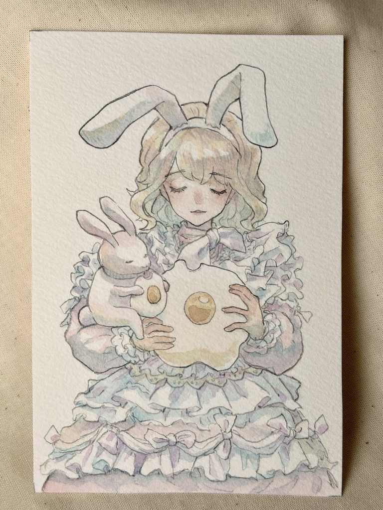 ポストカードサイズの水彩原画