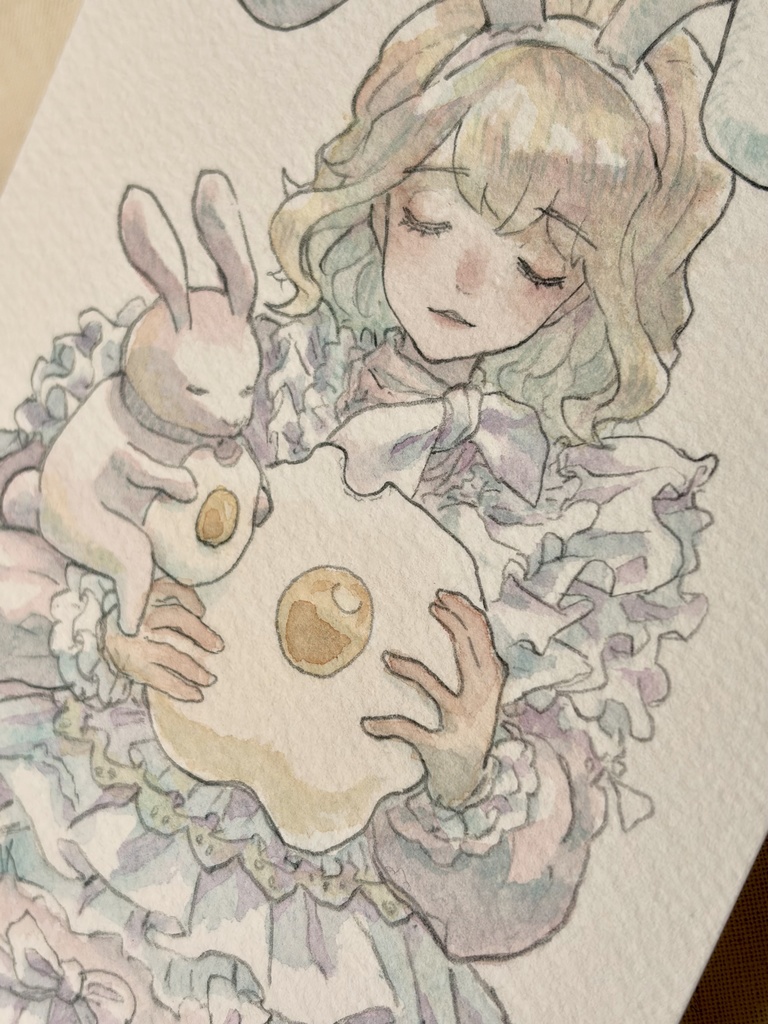 ポストカードサイズの水彩原画