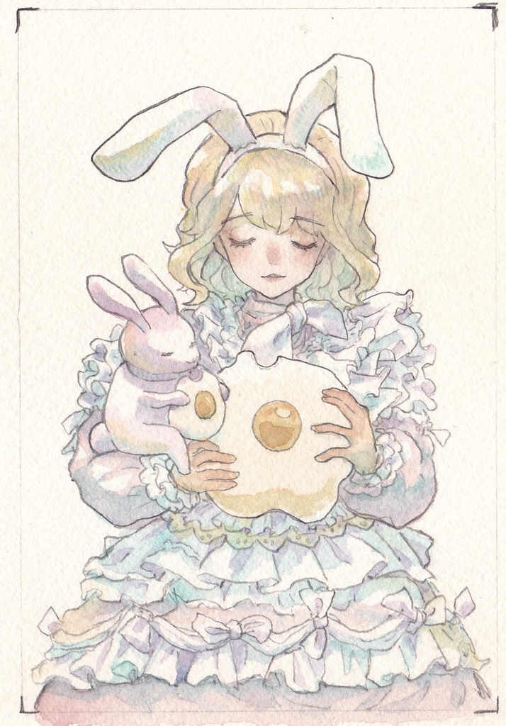 ポストカードサイズの水彩原画