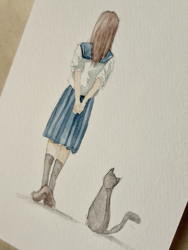 ポストカードサイズの水彩原画