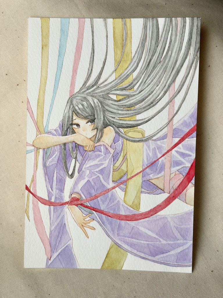 ポストカードサイズの水彩原画