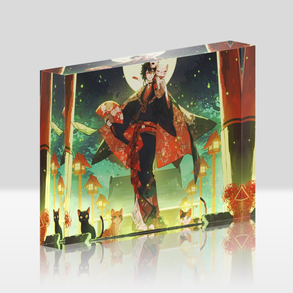 吾猫無名 アクリルブロック - 148x100mm