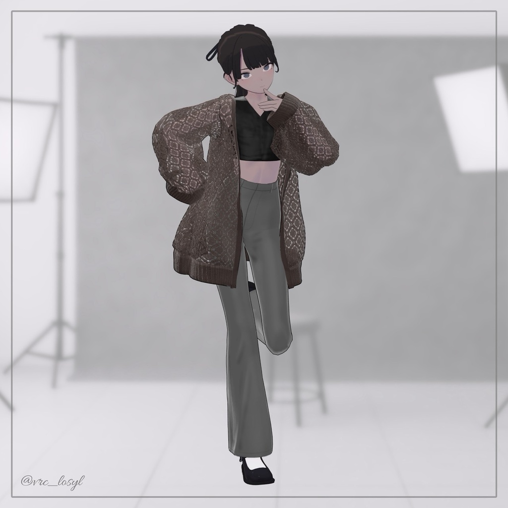 Mono Street Setup | モノクロストリートセットアップ|Lapwing / マリシア対応 VRC衣装