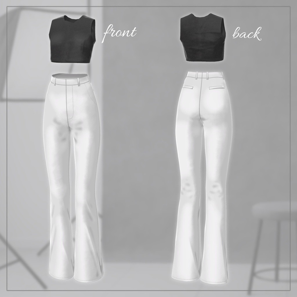 Mono Street Setup | モノクロストリートセットアップ|Lapwing / マリシア対応 VRC衣装