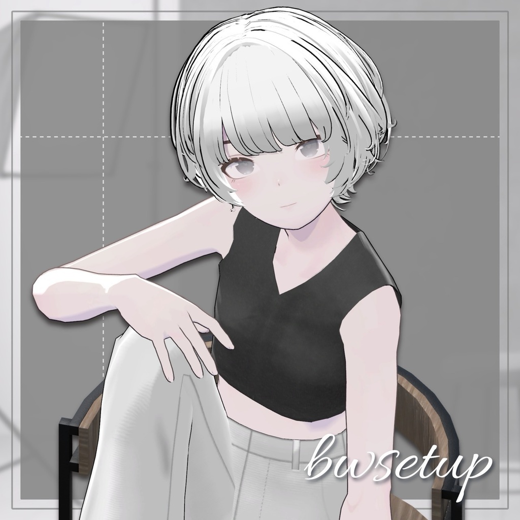 Mono Street Setup | モノクロストリートセットアップ|Lapwing / マリシア対応 VRC衣装