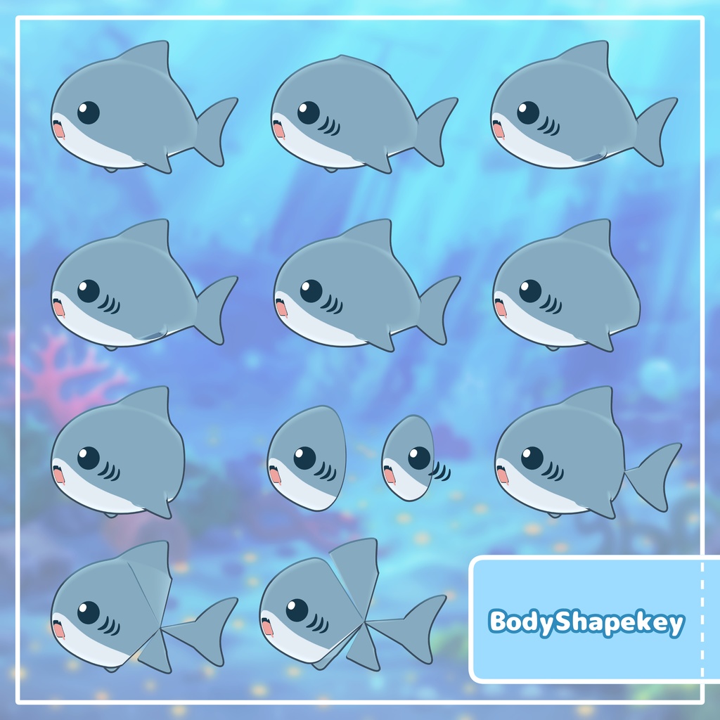 オリジナル3Dモデル「れおなるど」| サメアバター【VRChat / Quest対応】