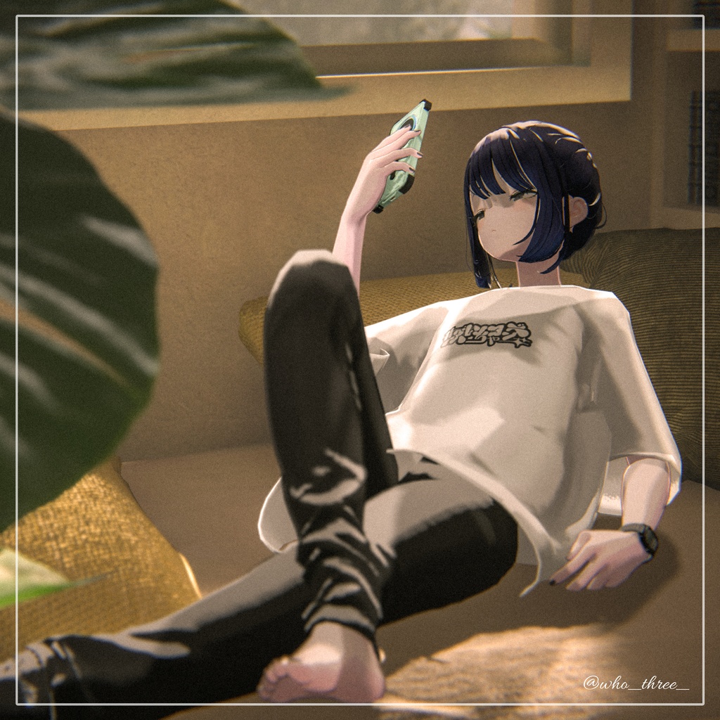 【3D衣装・MA対応】シンプルTシャツ&黒スキニーセット | 改変ベース VRC衣装【Lapwing/マリシア対応】