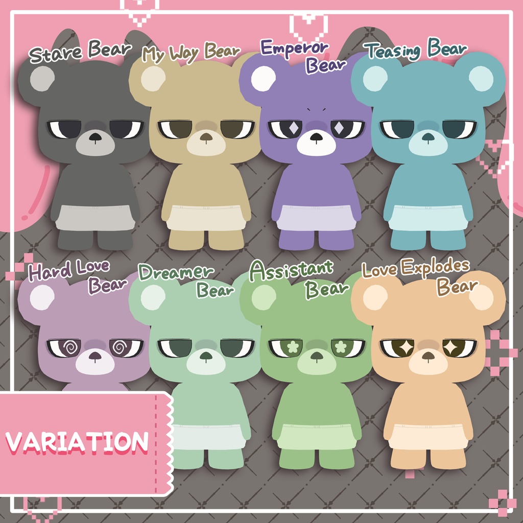 オリジナル3Dモデル「へびべあ」| くまアバター【VRChat / Quest対応】