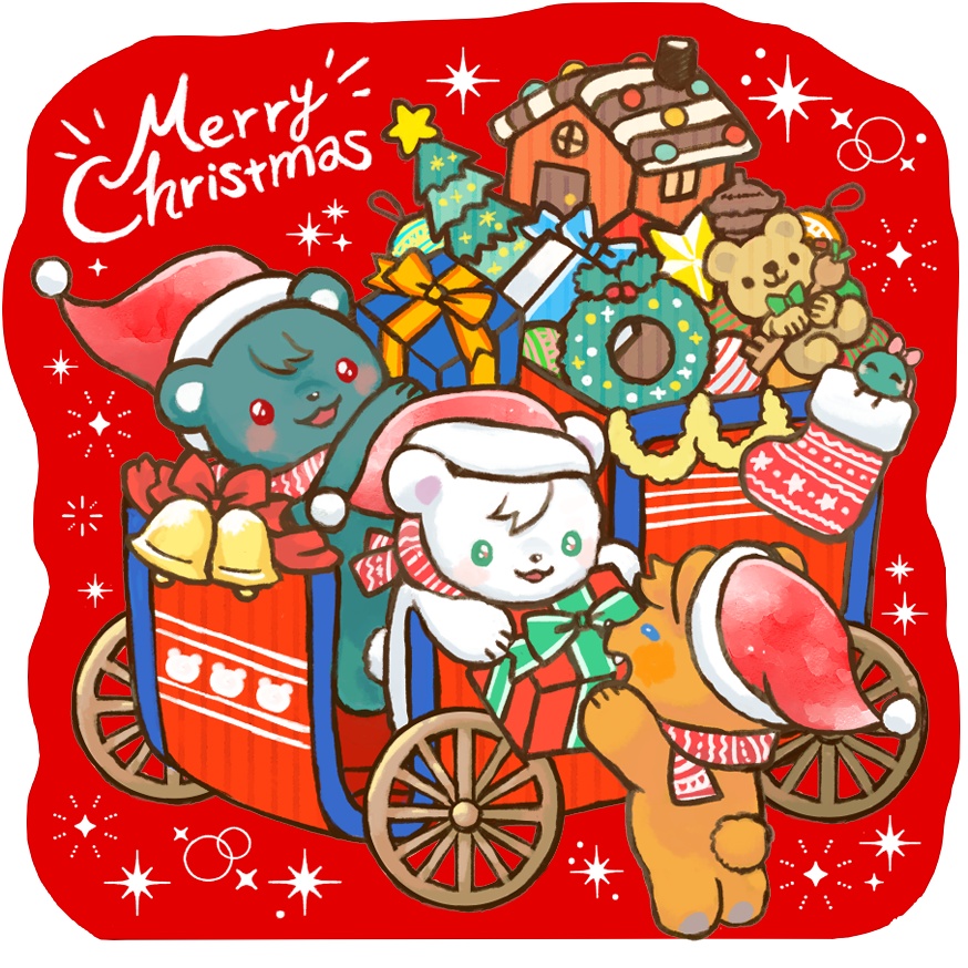 【非公式グッズ】さんくまどこでもクリスマスアクスタ