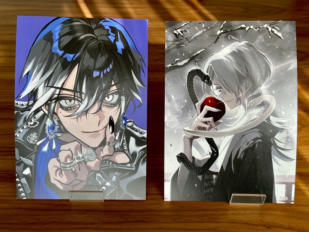 厚盛りニス&銀箔A5カード