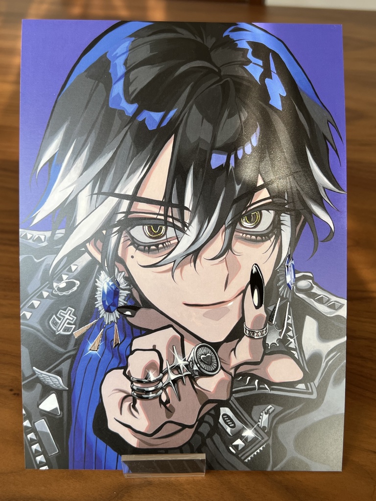 厚盛りニス&銀箔A5カード