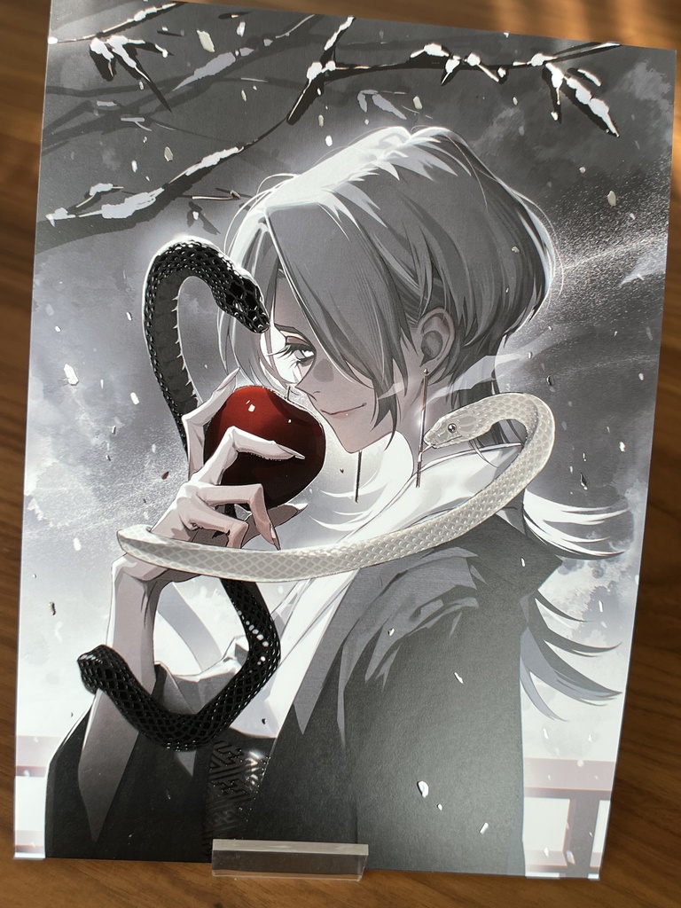 厚盛りニス&銀箔A5カード