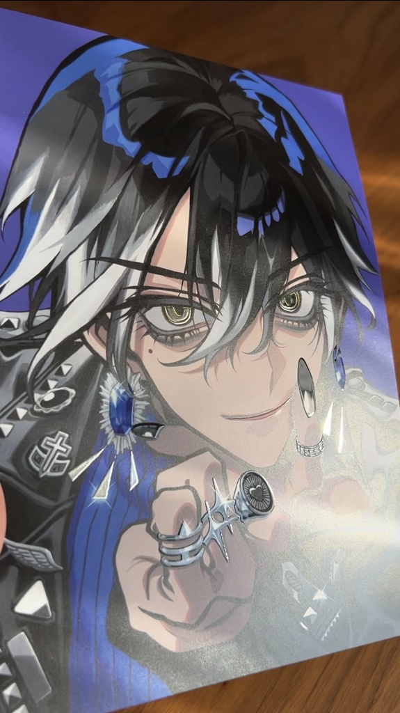 厚盛りニス&銀箔A5カード