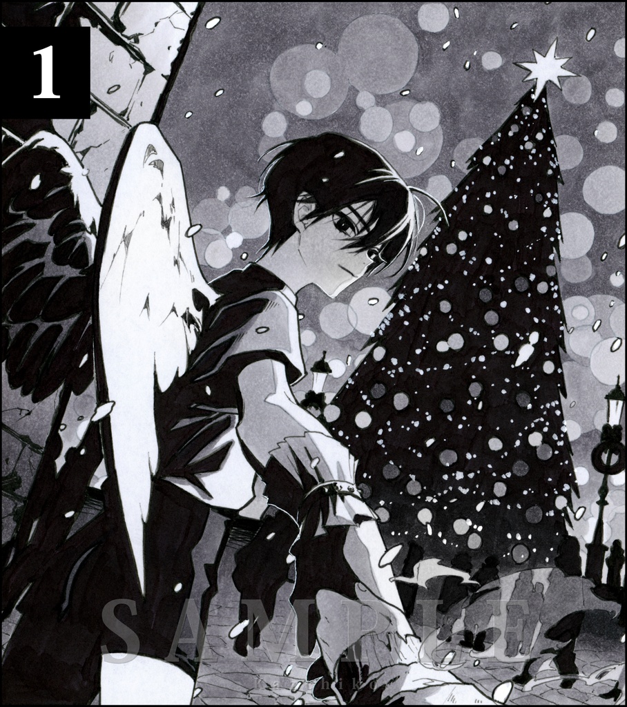 クリスマス色紙