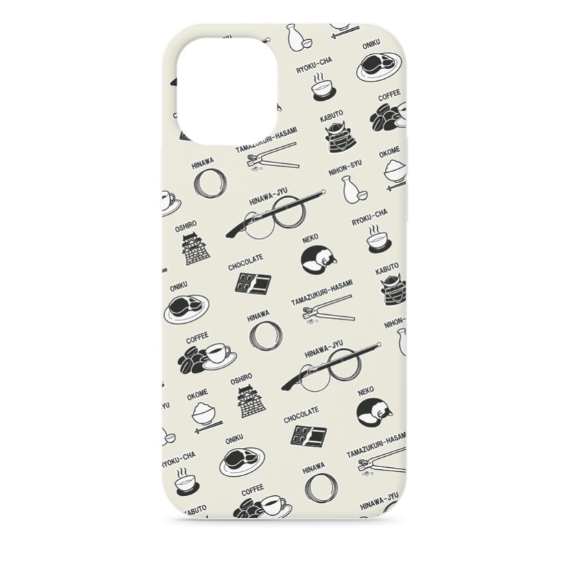 火縄銃男子 薄浅葱/鳥の子 iPhoneケース