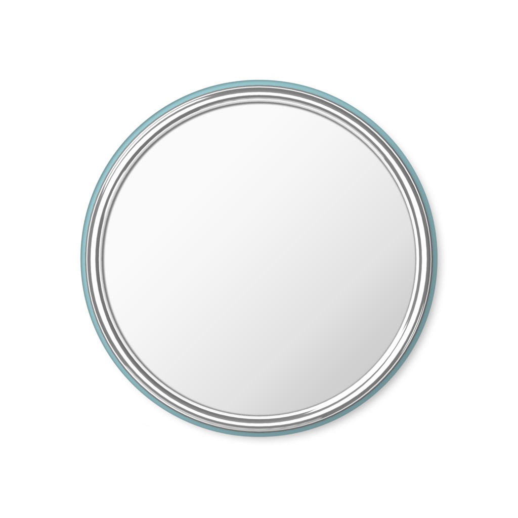 火縄銃男子 薄浅葱/鳥の子 缶ミラー