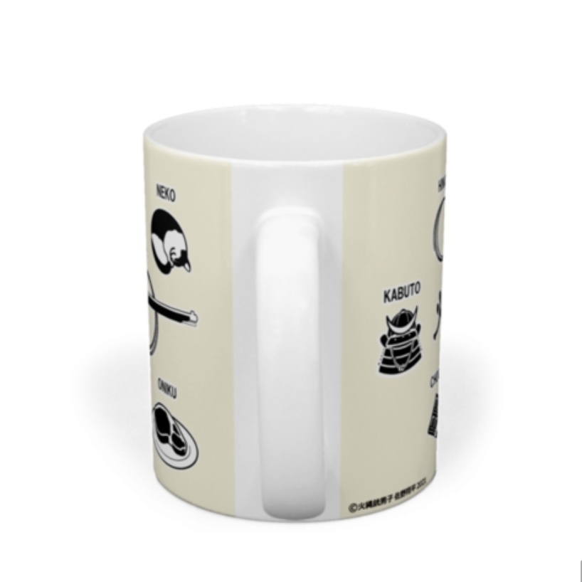 火縄銃男子 薄浅葱/鳥の子 マグカップ