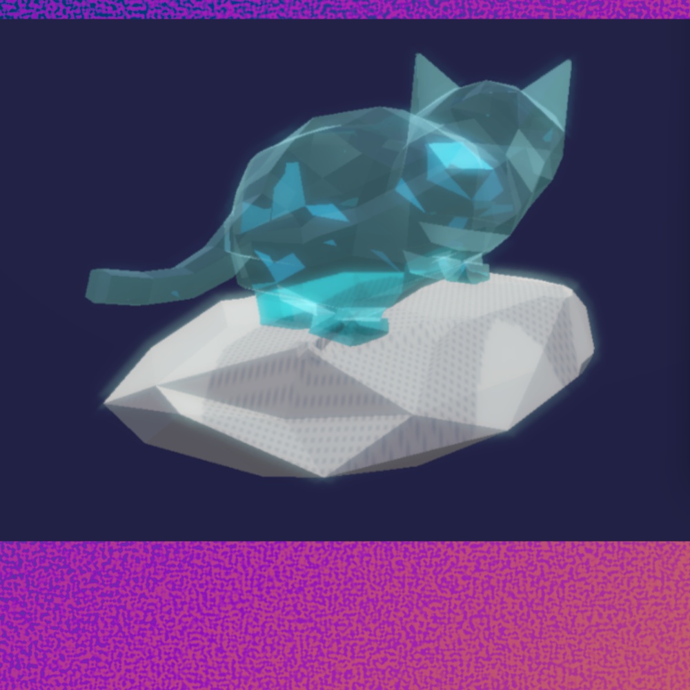 クリスタル風なキャット (VRChat想定)