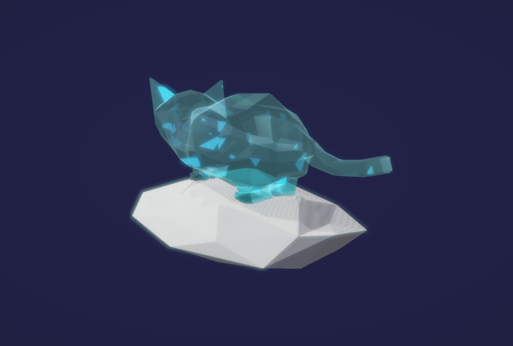 ※無料版有り クリスタル風なキャット (VRChat想定)