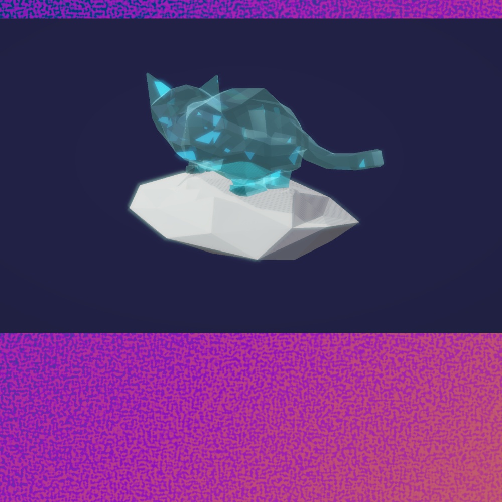 クリスタル風なキャット (VRChat想定)