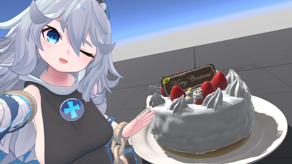 (3Dモデル)クリスマスケーキ VRChat,Unity対応