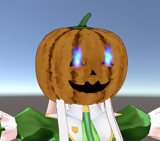 【VRChat想定/MA設定済み】かぼちゃマスク
