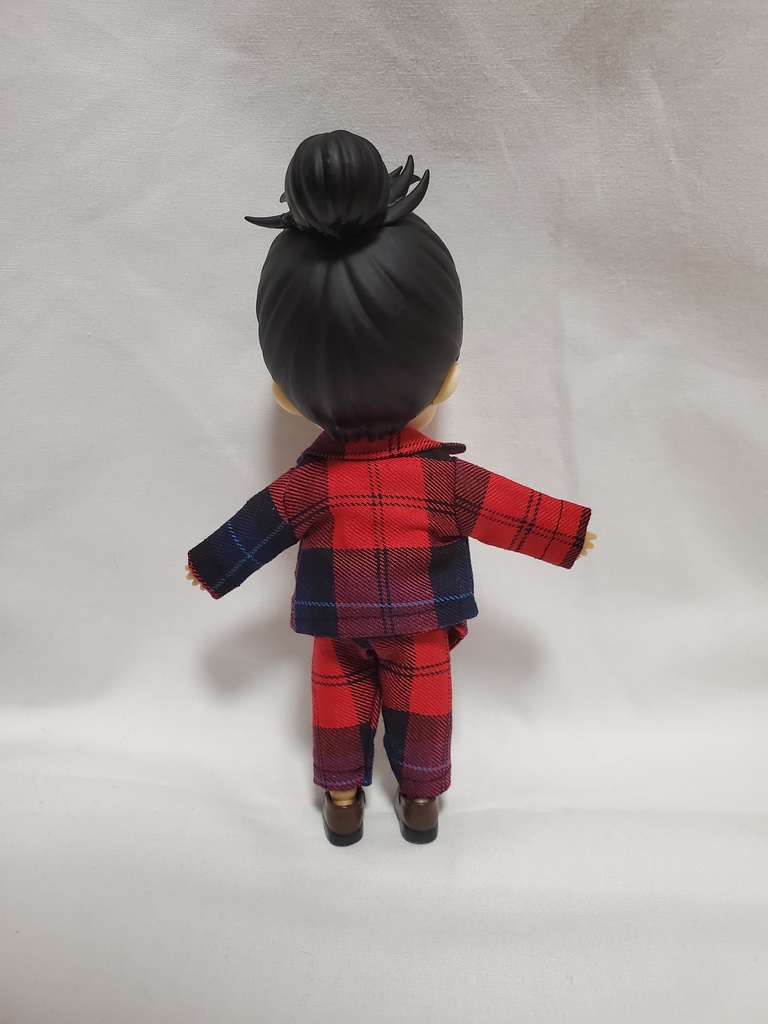 赤チェック柄ジャケットセット